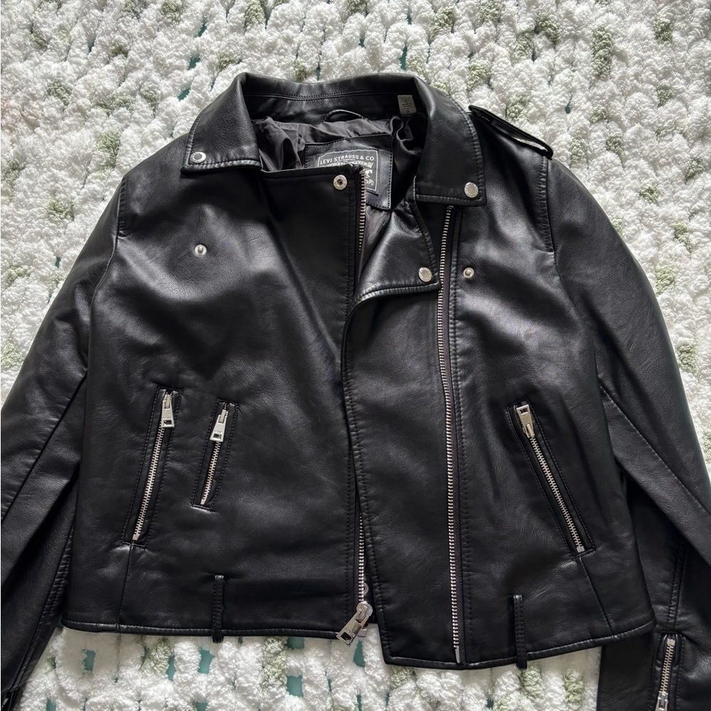 Levi's Women's Black Leather Biker Jacket